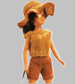 VINTAGE KNITTING PATTERN PDF Beach Set for Doll