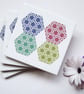 4 x Pastel Hexagon Pattern Ceramic Tile Coasters with Cork Backing - Image 4
