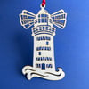 'Let your light shine’ - wooden lighthouse decoration