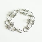 Stainless Steel Bracelet Hoops and Spirals Chain and Link Bracelet Hand Made