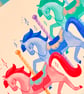 Carousel Horses A5 print - Image 2