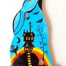 Halloween hare in blue