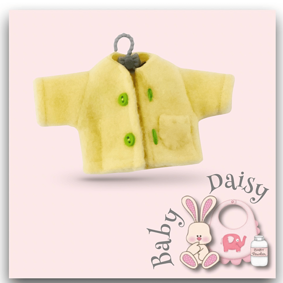 Reserved for Connor - Lemon Fleece Jacket to fit Baby Daisy 