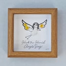 Mini "Hark the Herald Angels Sing" Christmas Art - Wood Frame