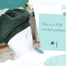 PDF Crochet Slouchy Wool Boho Beret Pattern