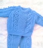 Baby's Aran Cabled Trousers and Jumper Set, Baby Shower Gift, Baby's Outfit - Image 10