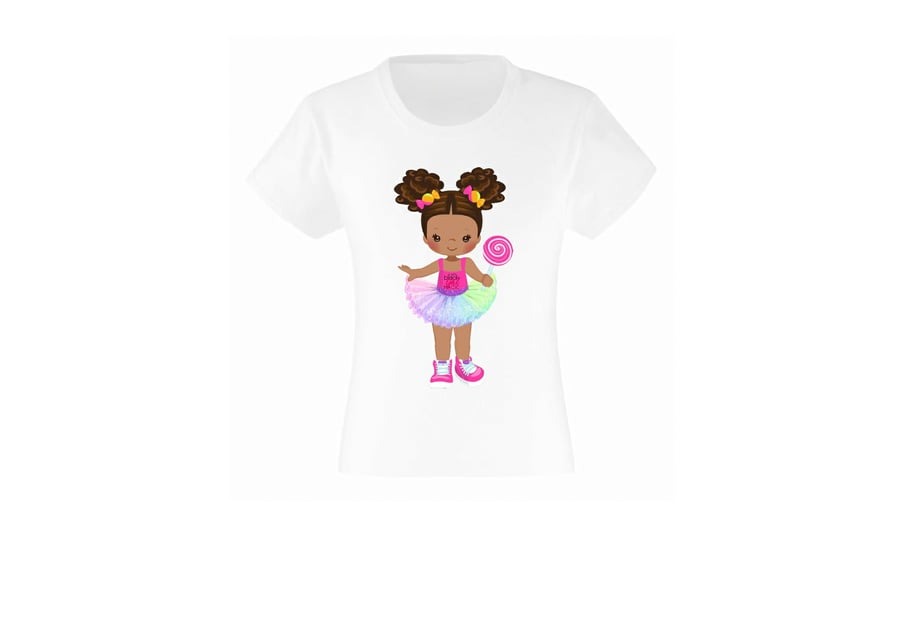 Afro Candy Girl T shirt - Custom Printed T shirt