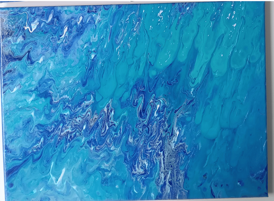 "Oceanic Bliss 1" Original Handmade Abstract Acrylic Painting