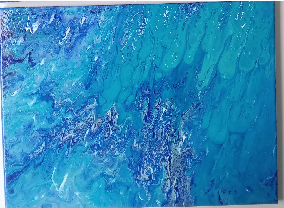 "Oceanic Bliss 1" Original Handmade Abstract Acrylic Painting
