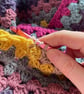 Multicoloured Crochet Infinity Scarf - Handmade - Granny Stripe - Image 10
