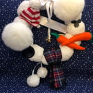 Snowman deconstructed wreath