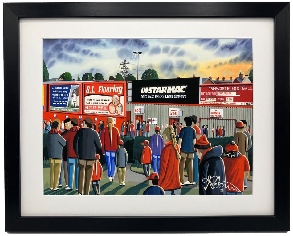 Tamworth. Framed & Unframed Fine Art Print Football Club FC, Lamb Ground Gift