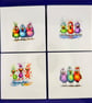 Quirky Watercolor Bird Ceramic Coasters (Set of 4) - Image 2