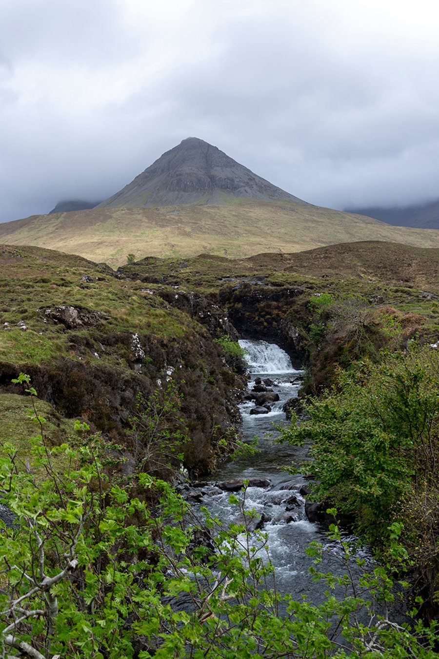 Cuillin hill and waterfall print