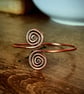 Solid Celtic Spiral Copper Wrist Torque