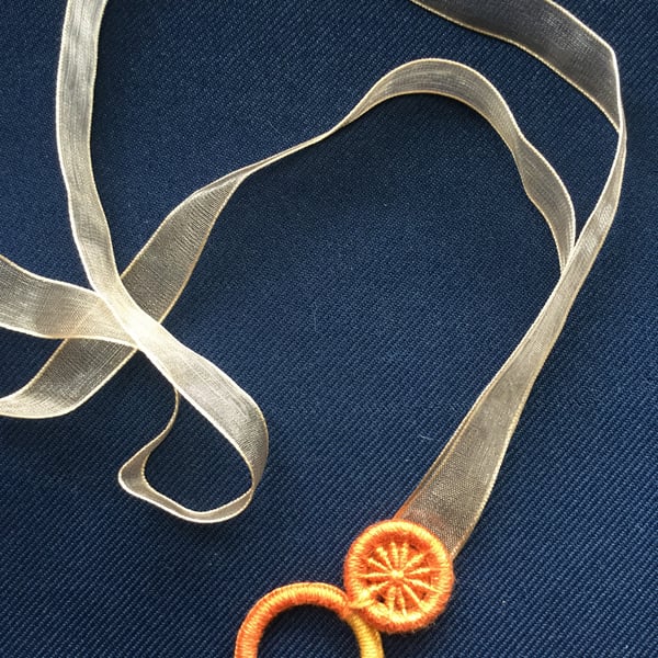 Dorset Button Reading Glasses Holder, Orange