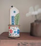 Little Wooden House on a Vintage Bobbin 'Home' 
