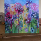 'Paradise garden' greetings card