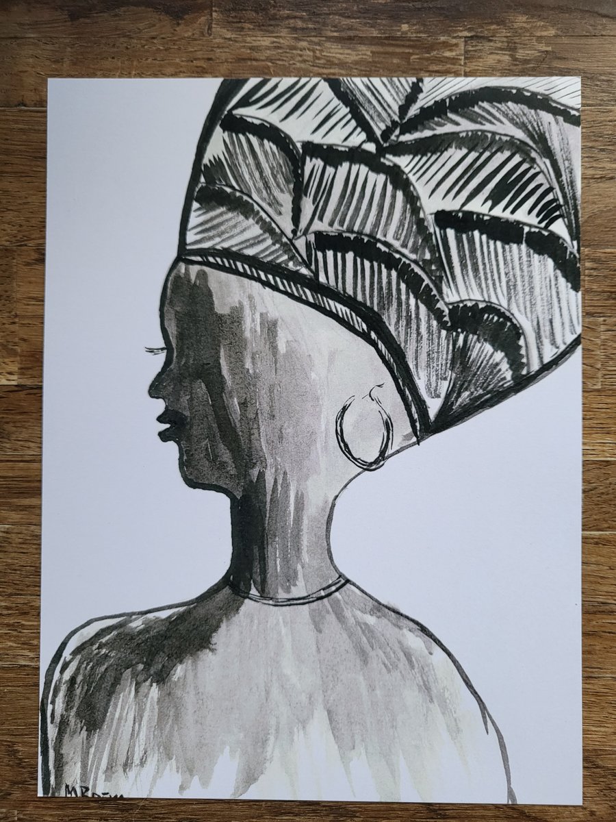 African woman print