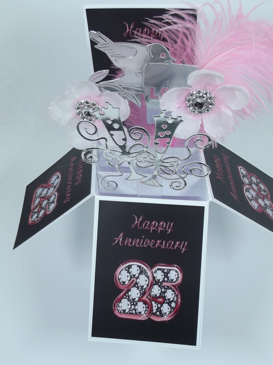 25th Silver Wedding Anniversary Card
