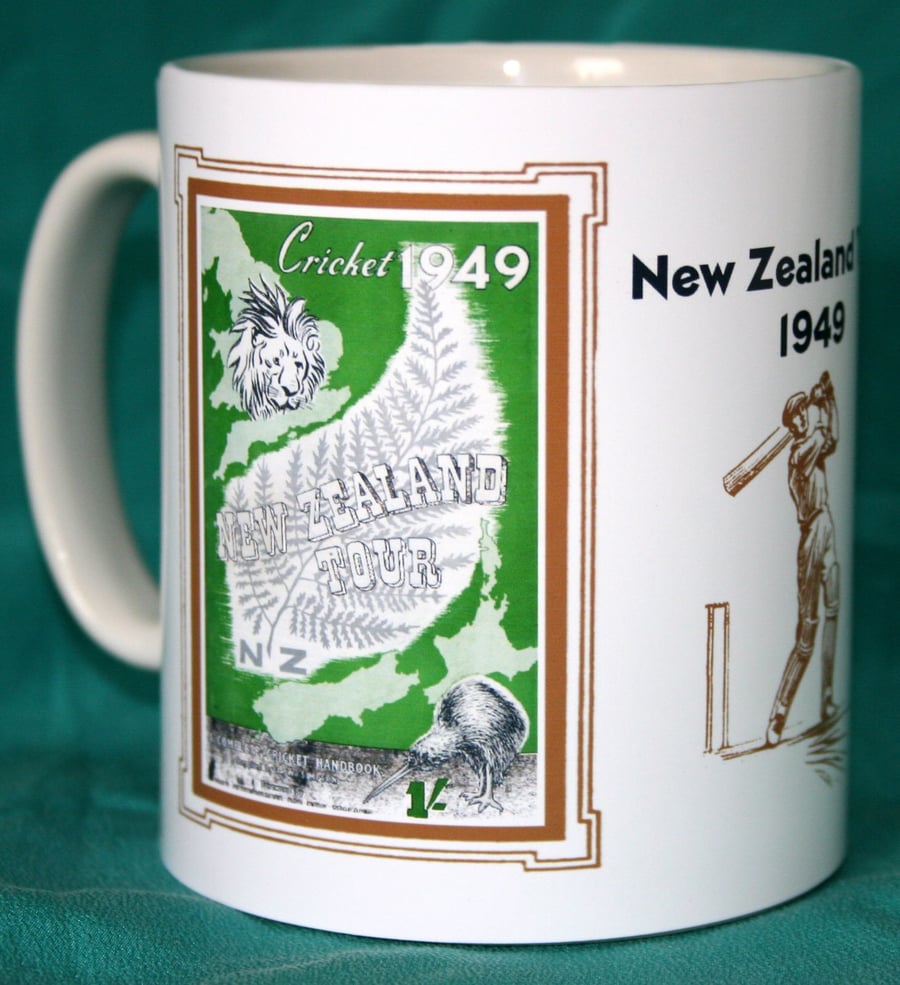 Cricket mug 1949 New Zealand tour vintage design mug