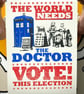 Vote! Doctor Who Hand Pulled Limited Edition Screen Print - Image 4