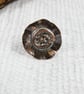 Flower Brooch, Copper and Sterling Silver Lapel Pin - Image 3