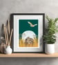 Hare Wall Art Illustration - Image 2