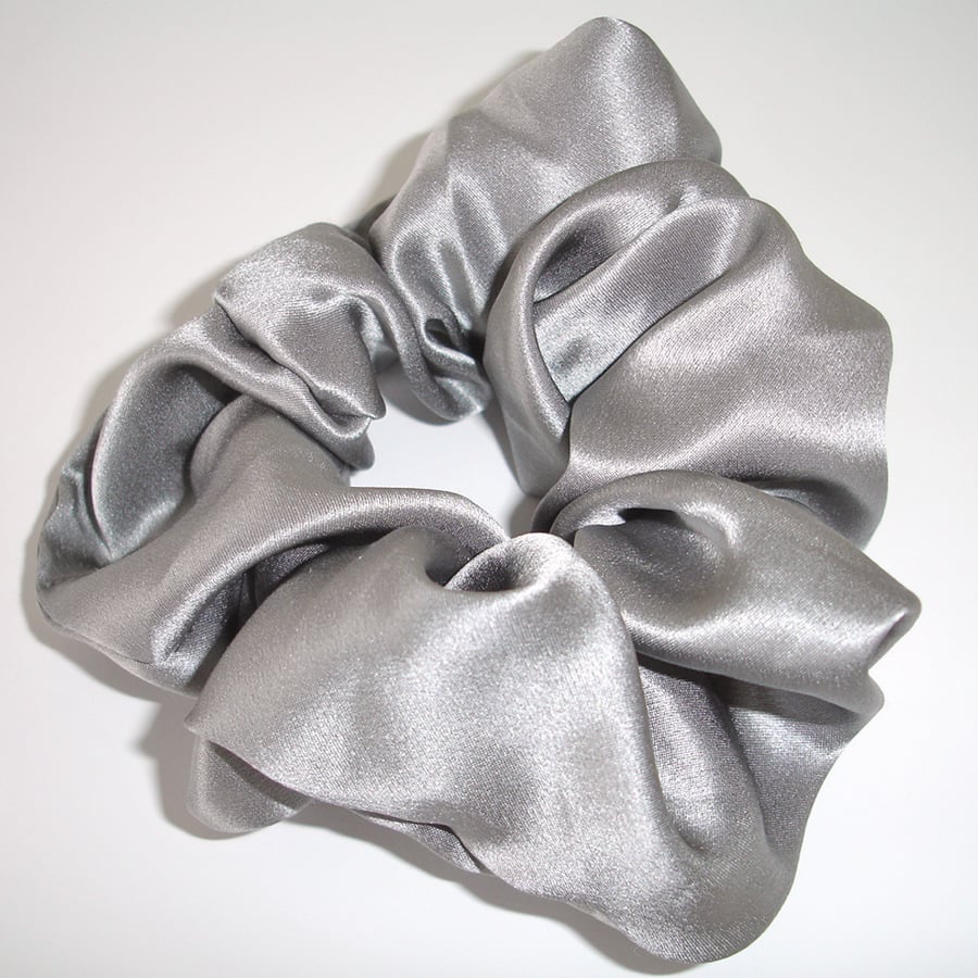 Mulberry Silk Hair Scrunchie Silk Hair Ties Grey