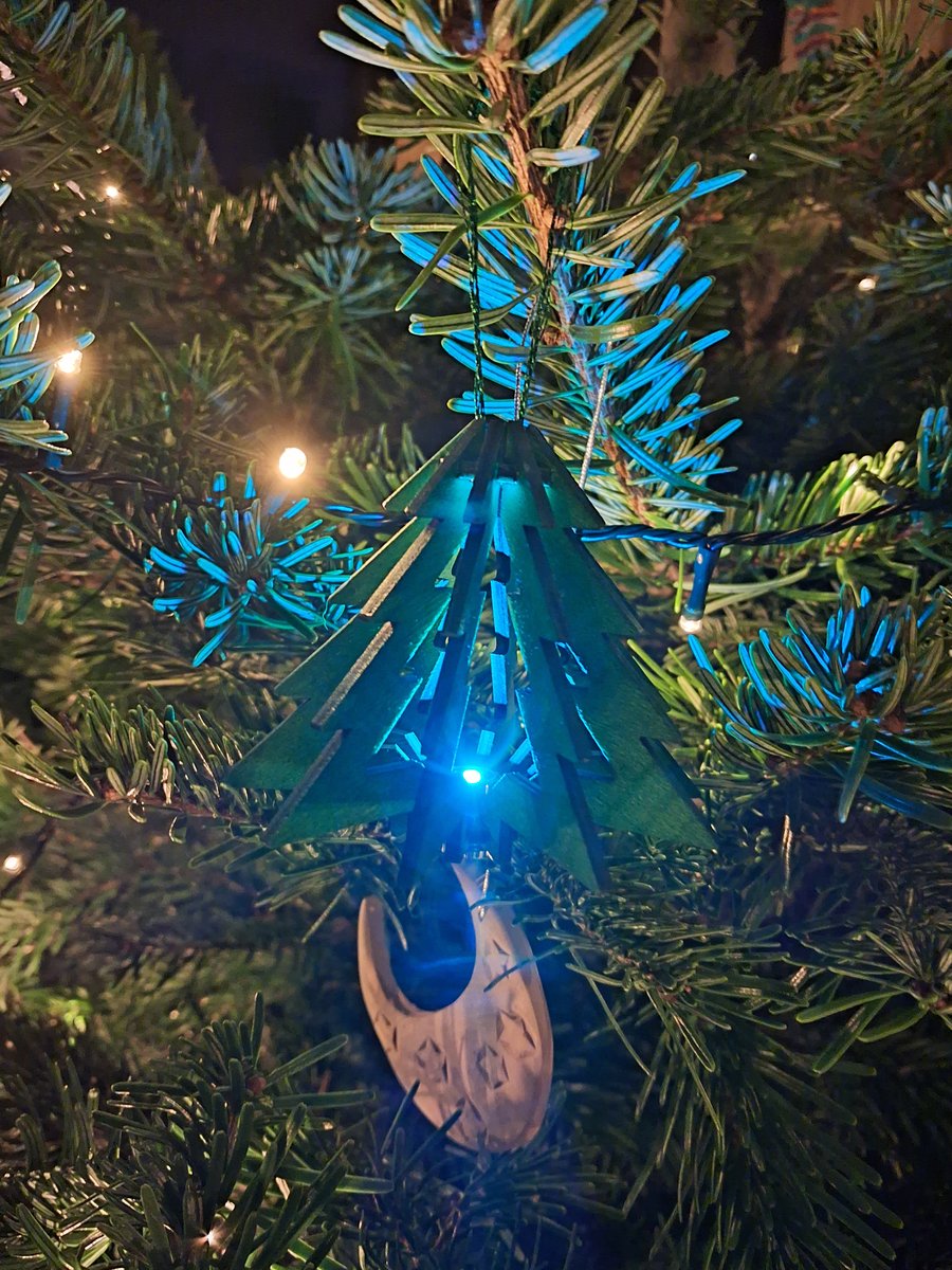 Xmas Tree shaped Bauble with Light.