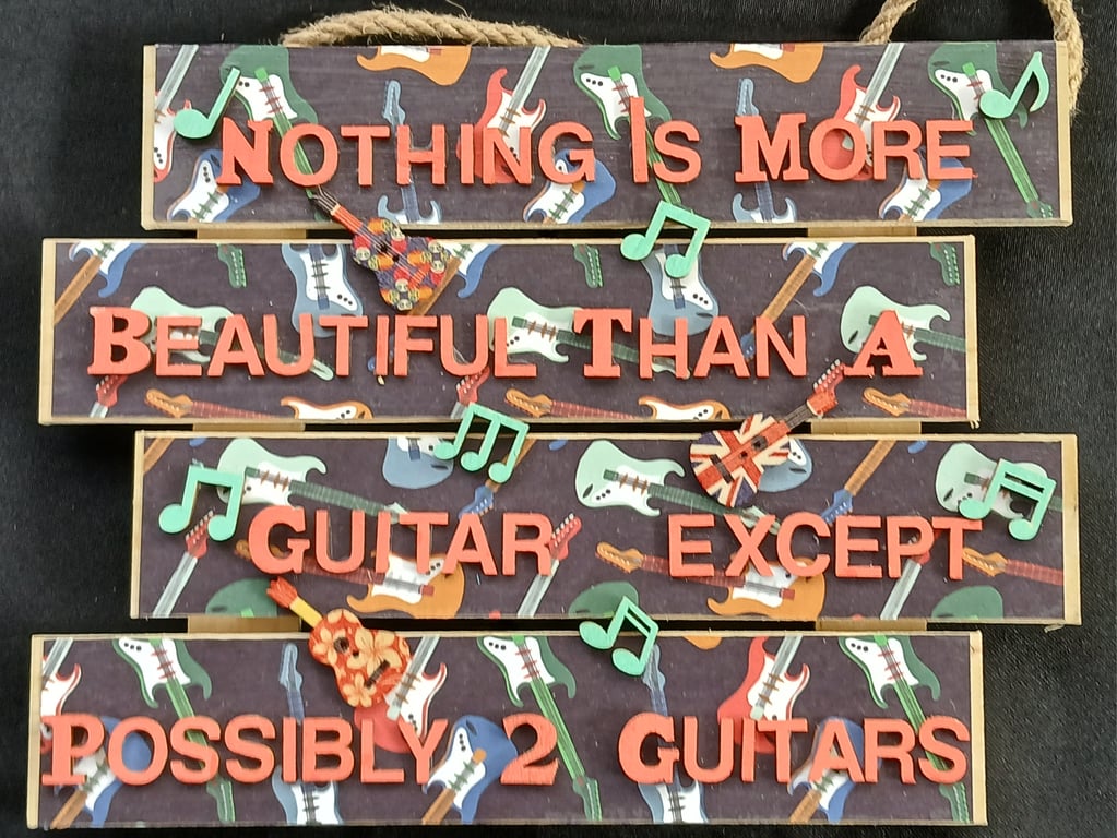 Hand decorated hanging wooden sign 