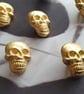 11 16" 18mm 28L SKULL Matt Gold Buttons x 6 pieces - Image 1