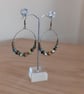 BOHO STYLE DANGLE HOOP EARRINGS - ANTIQUE GOLD MULTI COLOURED. - Image 3