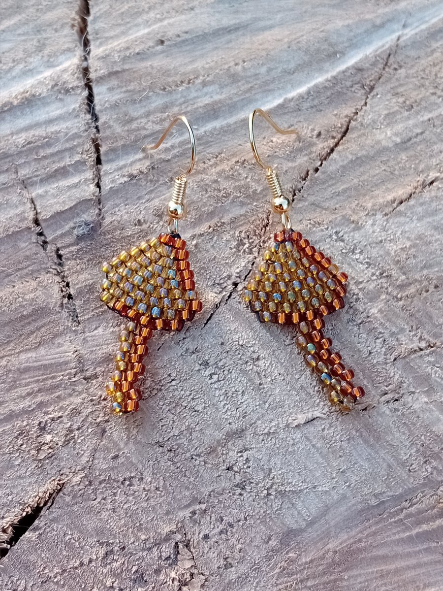 Liberty cap magic mushroom earrings
