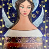 Original Angel Painting Folk Angel Acrylic On Board