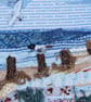 Low Tide - Upcycled  Slow Stitched Textile Art coastal scene.  - Image 2