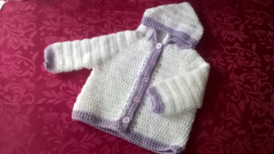 Babies Crochet Hooded Jacket