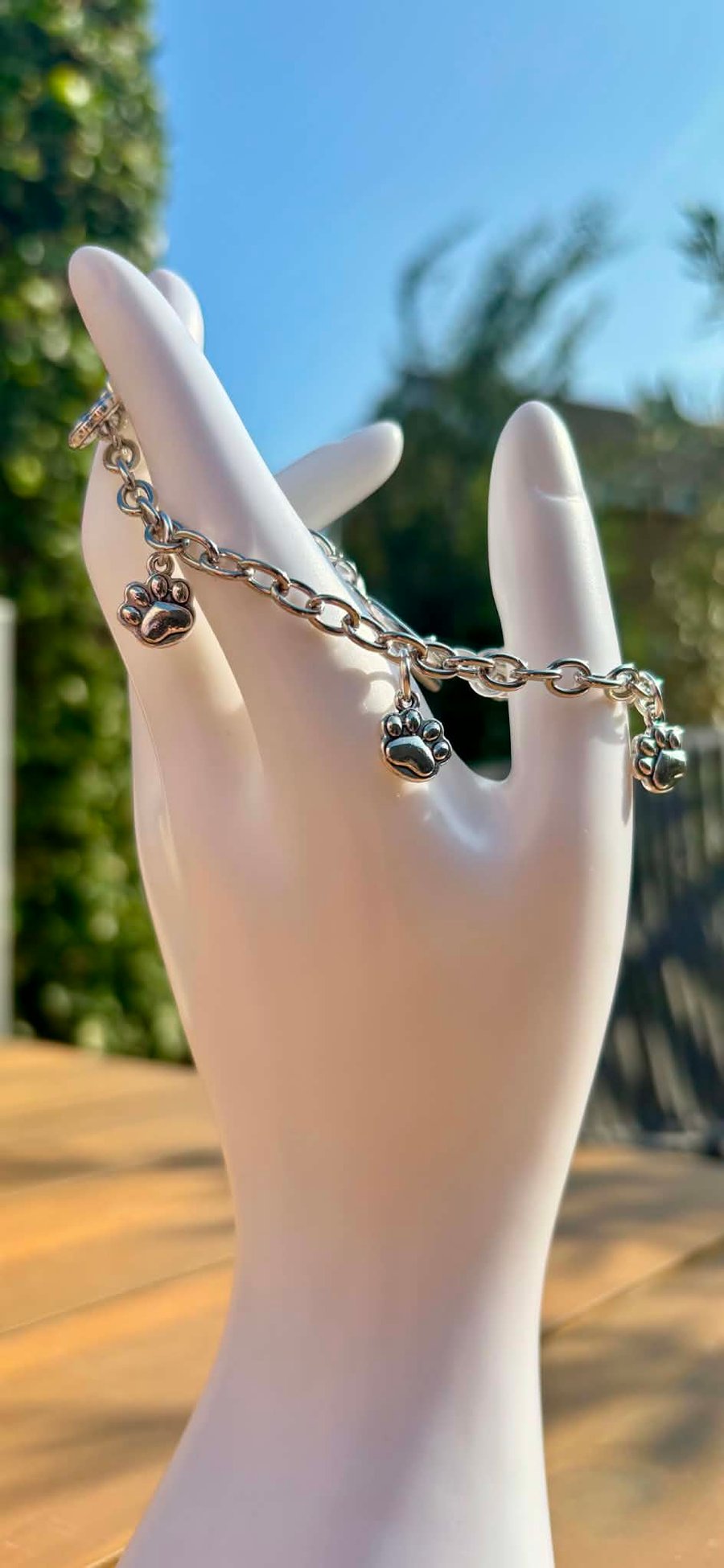 Silver Tone Charm Bracelet