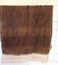 Hand Dyed Birch Brown Eco-Print Wool Gauze Scarf - Image 4