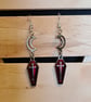 Spooky Moon Coffin Dangly Earrings  - Image 2