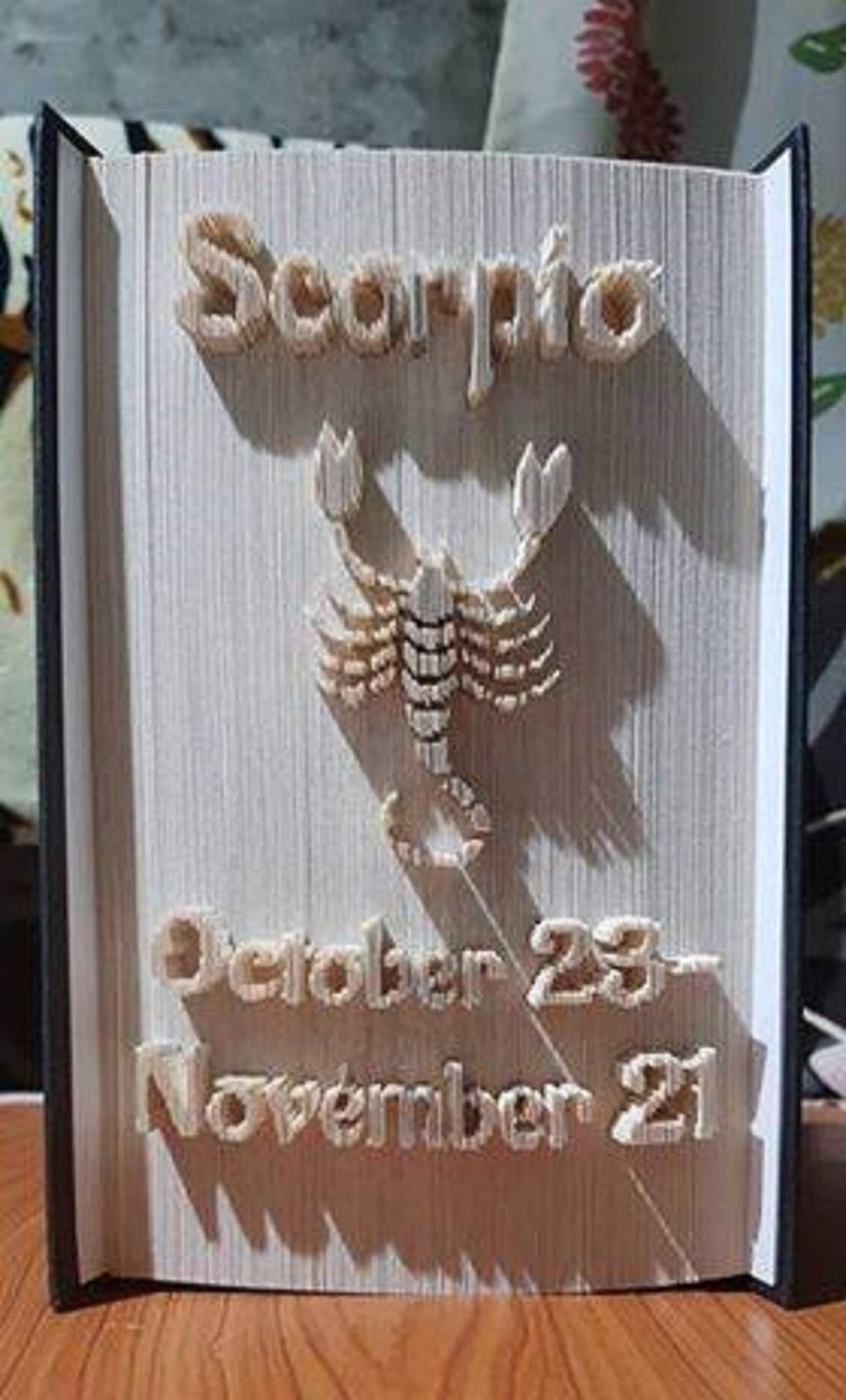 SCORPIO, Zodiac Sign CUT & FOLD Book folding Pattern - EMAILED PDF PATTERN
