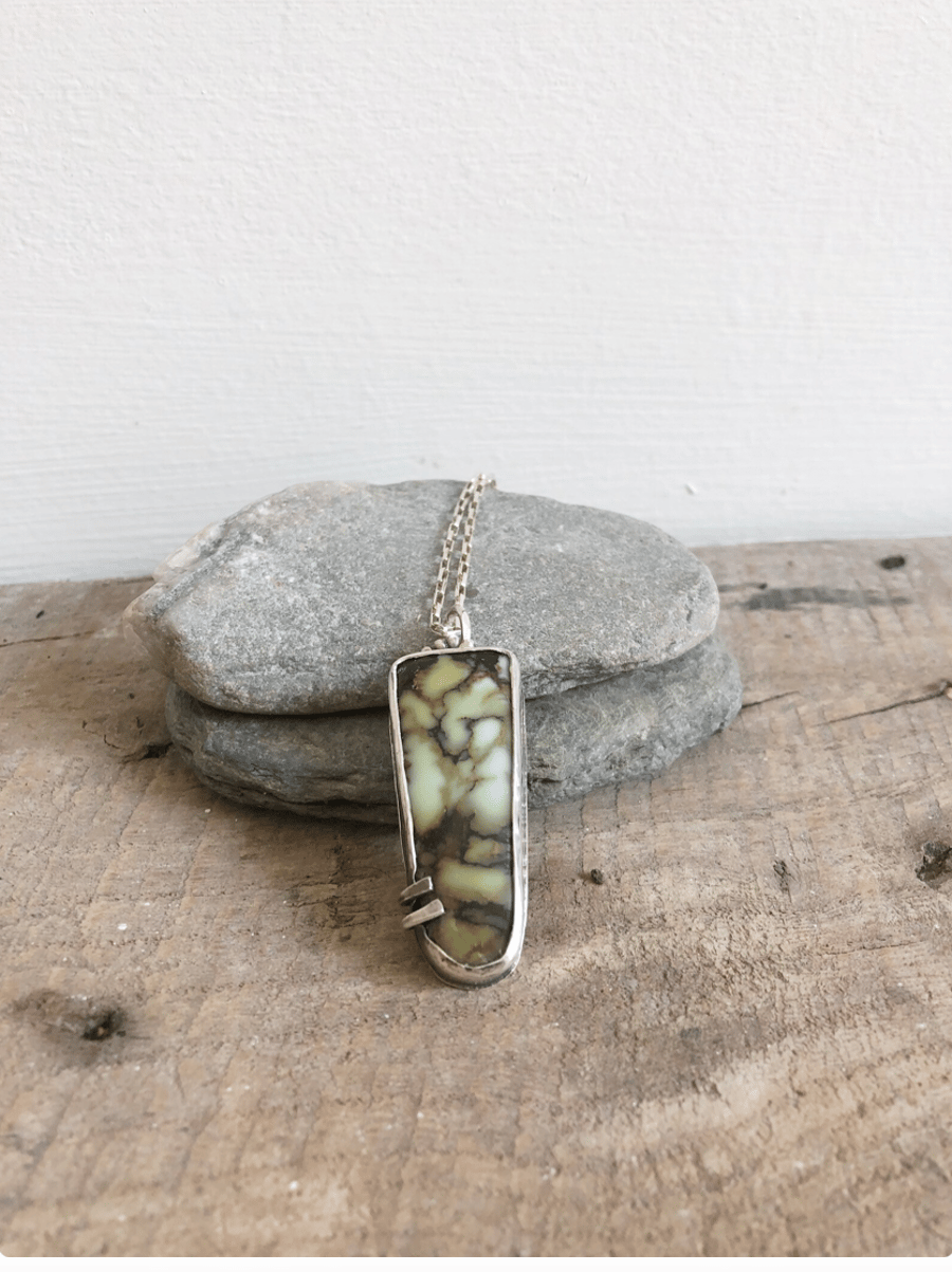 Turquoise Necklace - Silver Necklace