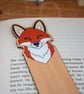 Hand painted Fox Bookmark – Laser Cut Plywood Charm