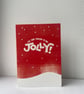 Modern typographic Christmas card pack of six cards with envelopes - Image 4