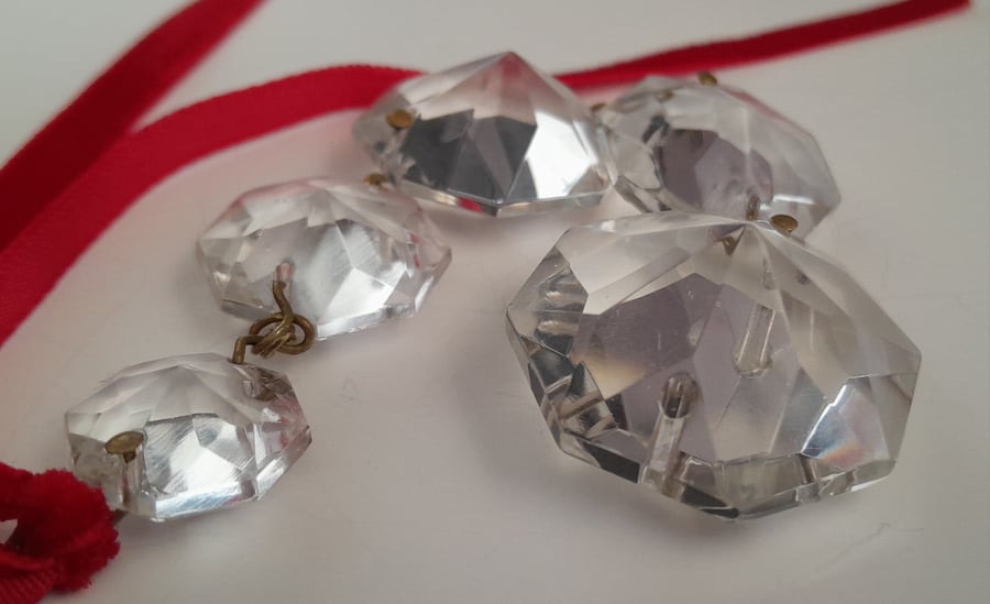 Vintage Chandelier Shimmering Crystals