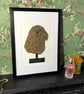 Parrot print  - Gold Parrot print - Parrot art print  - Handmade Parrot print  - Image 2