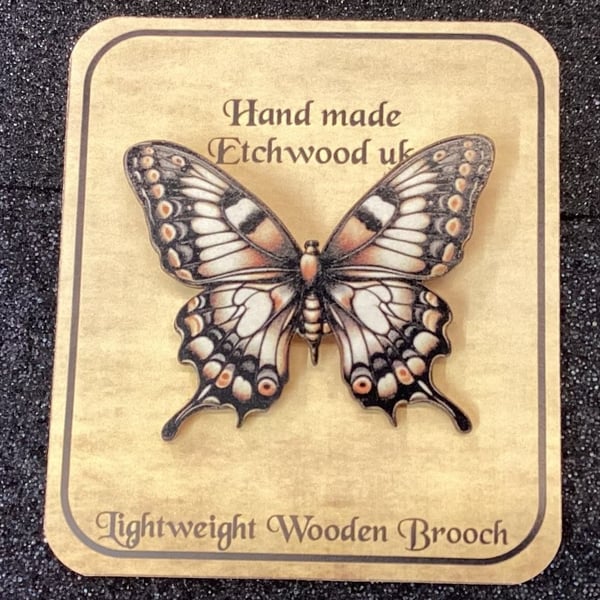 White speckled Butterfly Brooch.