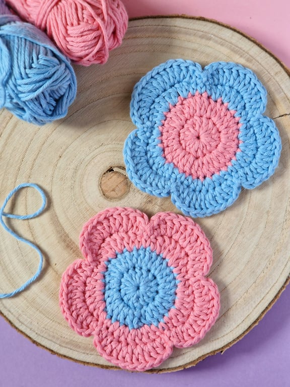 Flower Coasters Set of 2, Housewarming Gift, Mothers Day Gift, Flower Decor