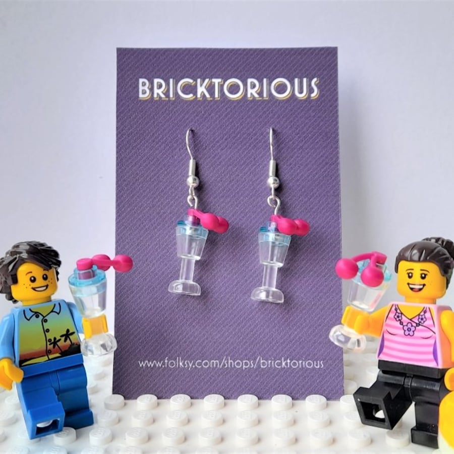 Lego Cocktail Earrings
