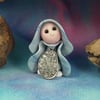 Sale Tiny Timekeeper Gnome 'Cal' with silver clock OOAK Sculpt